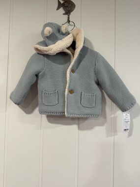 Carters Baby Sherpa Lined Cotton Long-Sleeve Jacket - Blue